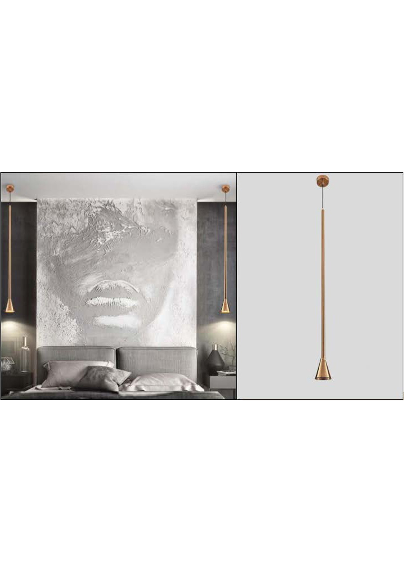 Beyond Lights - Brass Pendant Lamp- GL